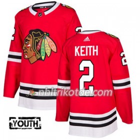 Chicago Blackhawks Trikot Duncan Keith 2 Adidas 2017-2018 Rot Authentic - Kinder